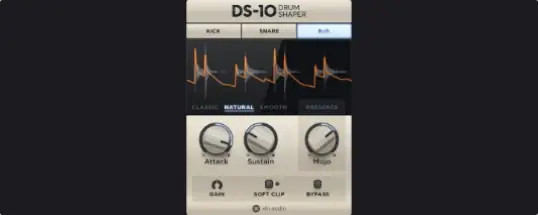 XLN Audio DS-10 Drum Shaper for Mac v1.3.6 用于精细调整鼓组声音的时值塑形插件